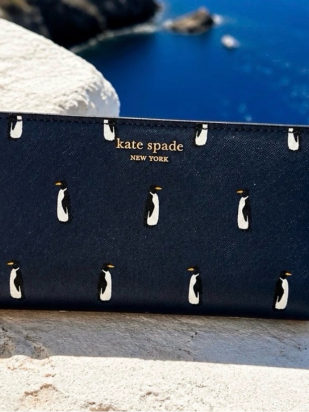 kate spade Navy Penguin Wallet ECU